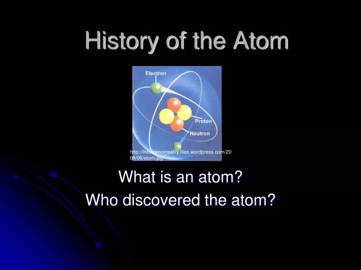 history of the atom