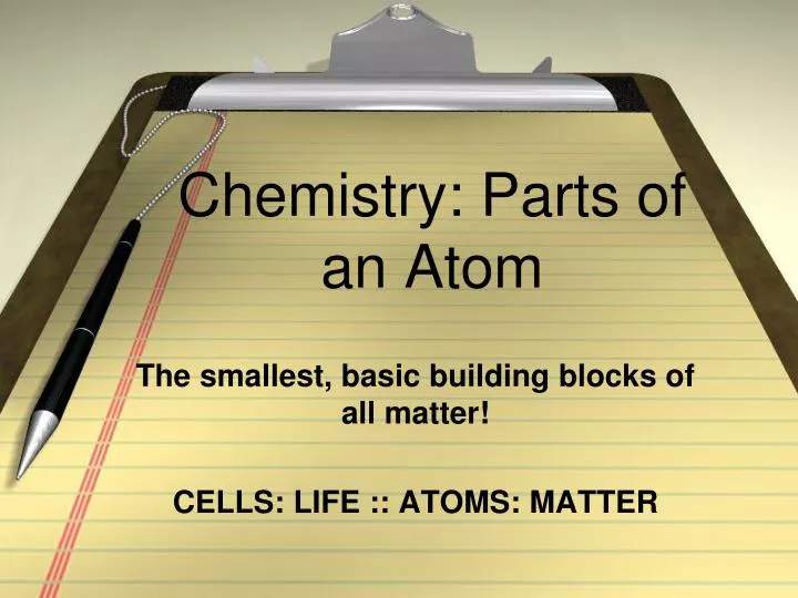 chemistry parts of an atom
