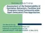 Assessing the Sustainability of Sanitation Programs: A Community-wide Study - slide 1
