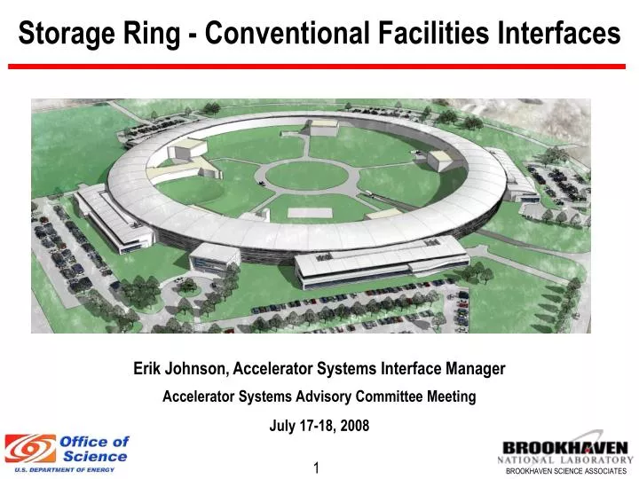 storage ring conventional facilities interfaces
