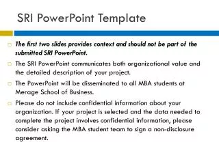 SRI PowerPoint Template