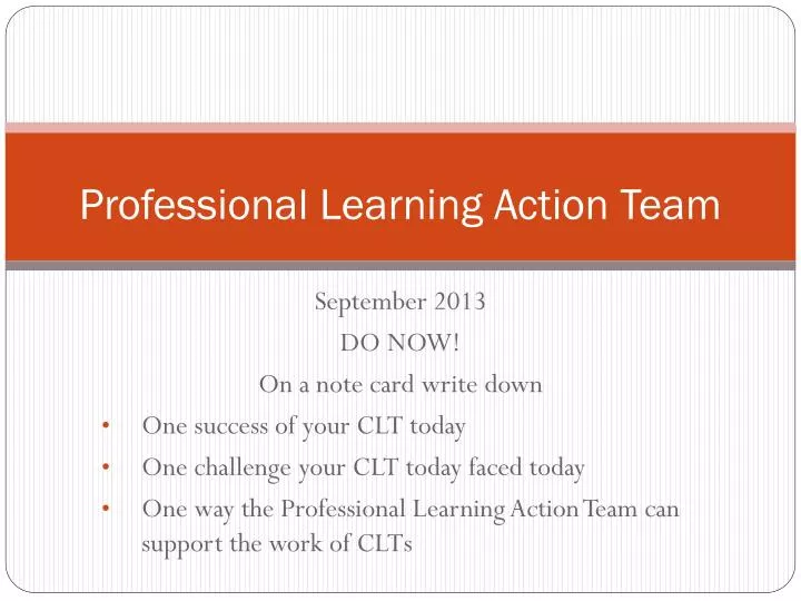 professional learning action team