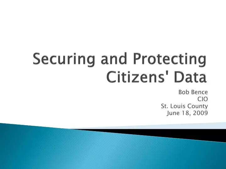 securing and protecting citizens data