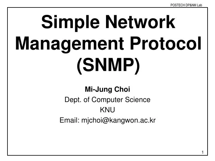 simple network management protocol snmp