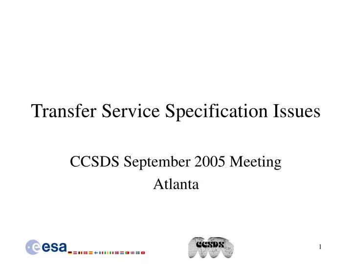 transfer service specification issues