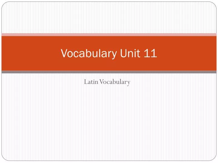 vocabulary unit 11