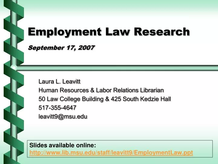 employment law research september 17 2007