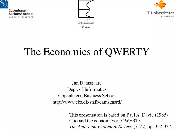 the economics of qwerty
