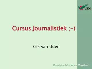 cursus journalistiek