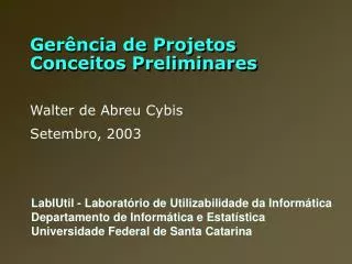 ger ncia de projetos conceitos preliminares