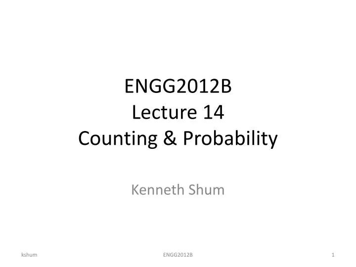 engg2012b lecture 14 counting probability