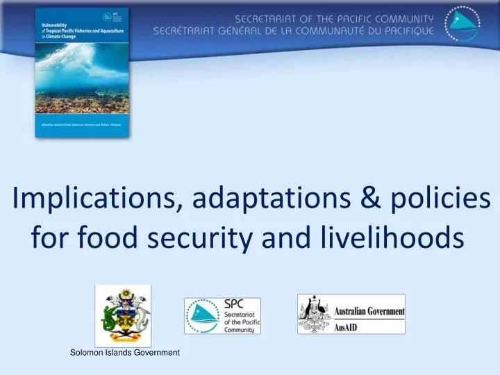 implications adaptations policies for food security and livelihoods