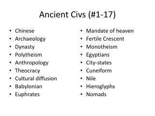 Ancient Civs (#1-17)