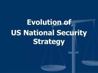 Evolution of US National Security Strategy