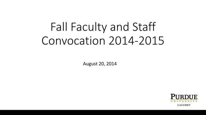 fall faculty and staff convocation 2014 2015
