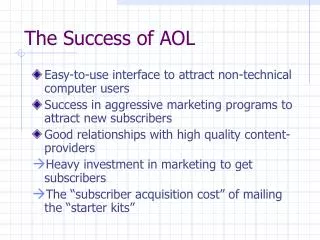 The Success of AOL