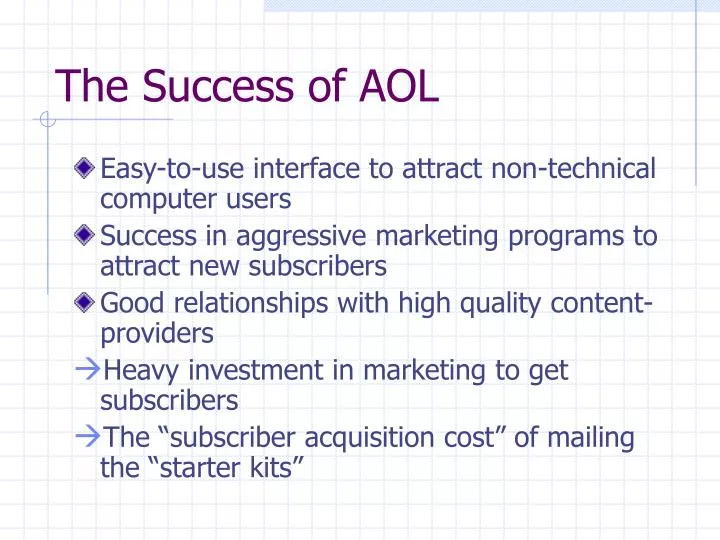 the success of aol