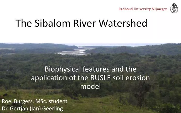 the sibalom river watershed