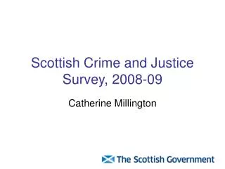 Scottish Crime and Justice Survey, 2008-09