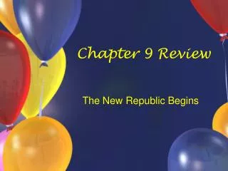 Chapter 9 Review