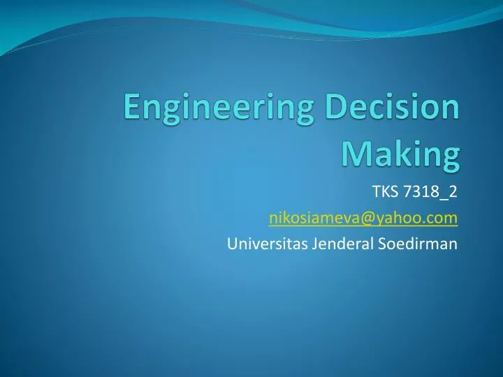 engineering decision making
