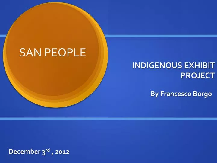 indigenous exhibit project
