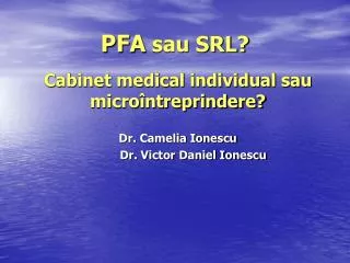 pfa sau srl