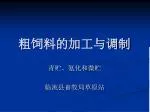粗饲料的加工与调制 - slide 1