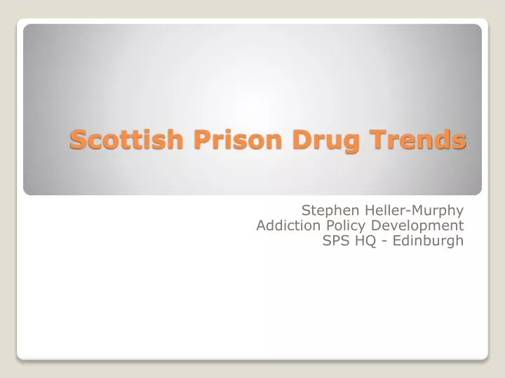 scottish prison drug trends