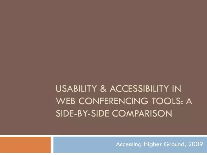 usability accessibility in web conferencing tools a side by side comparison