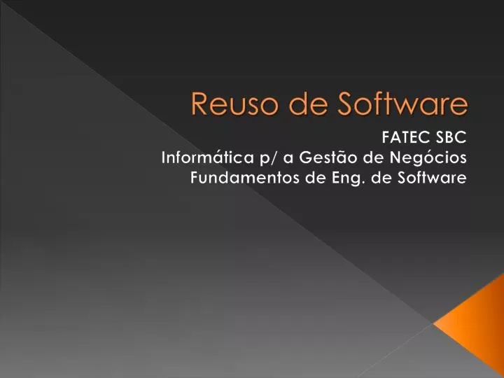 reuso de software