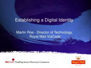 Establishing a Digital Identity