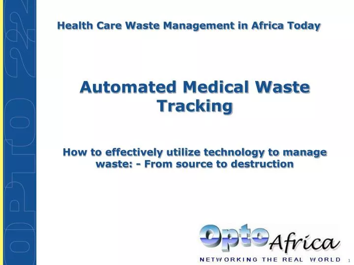health care waste management in africa today