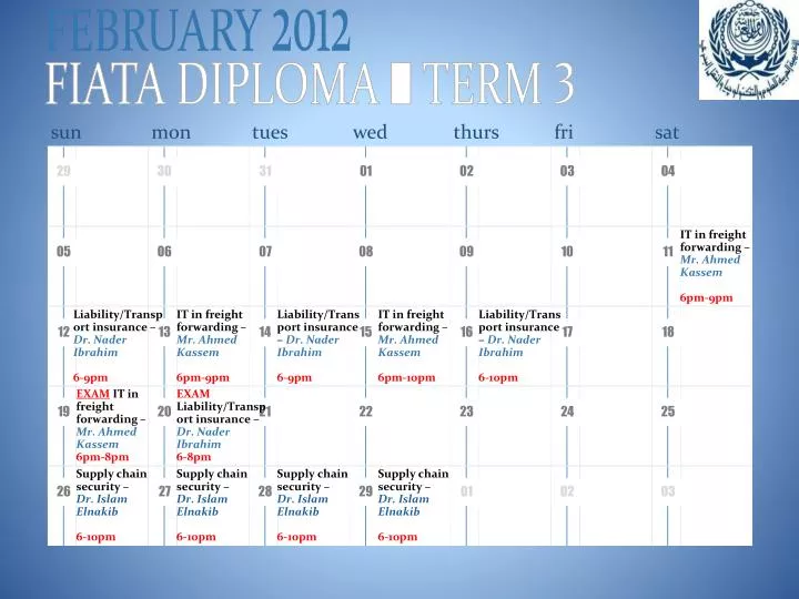 february 2012 fiata diploma term 3