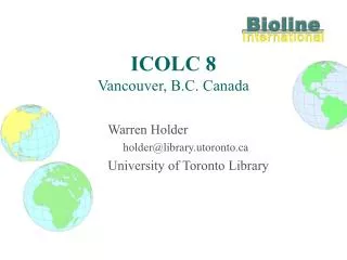 ICOLC 8 Vancouver, B.C. Canada