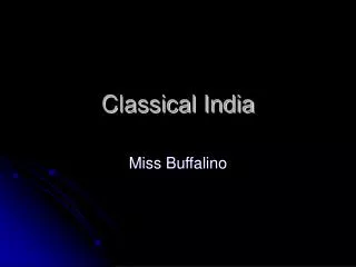Classical India