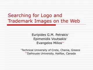 Searching for Logo and Trademark Images on the Web
