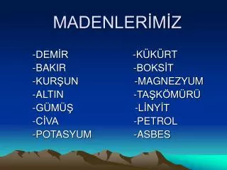 madenler m z