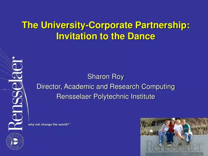 the university corporate partnership invitation to the dance