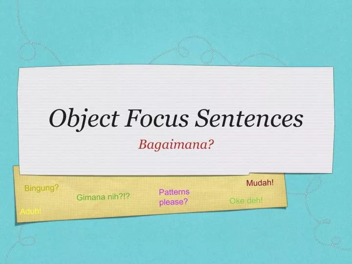 object focus sentences