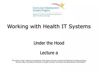 Working with Health IT Systems