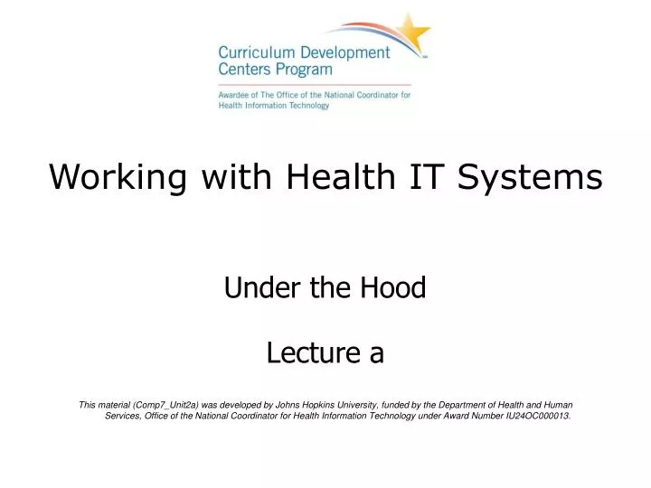 working with health it systems