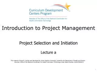 introduction to project management