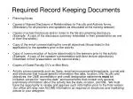 Required Record Keeping Documents - slide 1