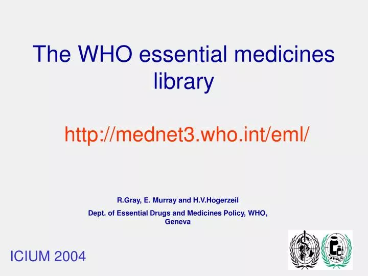 the who essential medicines library