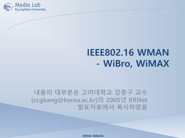 ieee802 16 wman wibro wimax