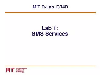 Lab 1: SMS Services