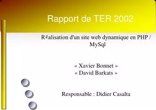 rapport de ter 2002