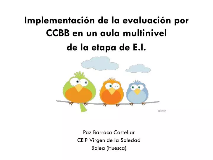 implementaci n de la evaluaci n por ccbb en un aula multinivel de la etapa de e i
