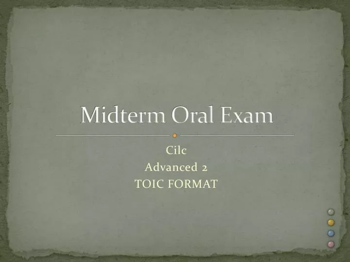 midterm oral exam